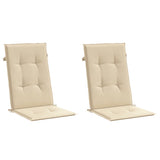 Vidaxl Garden Stol Puder 2 st Høj back 120x50x3 cm stof beige