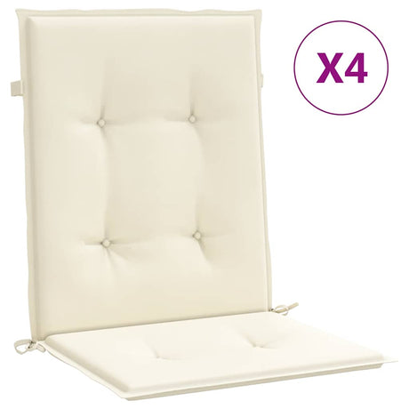 Vidaxx Gartenstuhlkissen niedrige Rückenlehne 4 Stück 100x50x2 cm Oxford-Stoff anthrazit