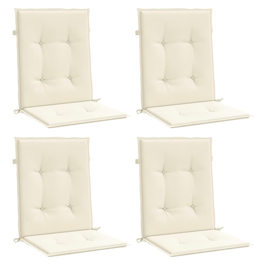 Cojín de silla de jardín de Vidaxl hacia atrás 4 pcs 100x50x3 cm de tela oxford antracita