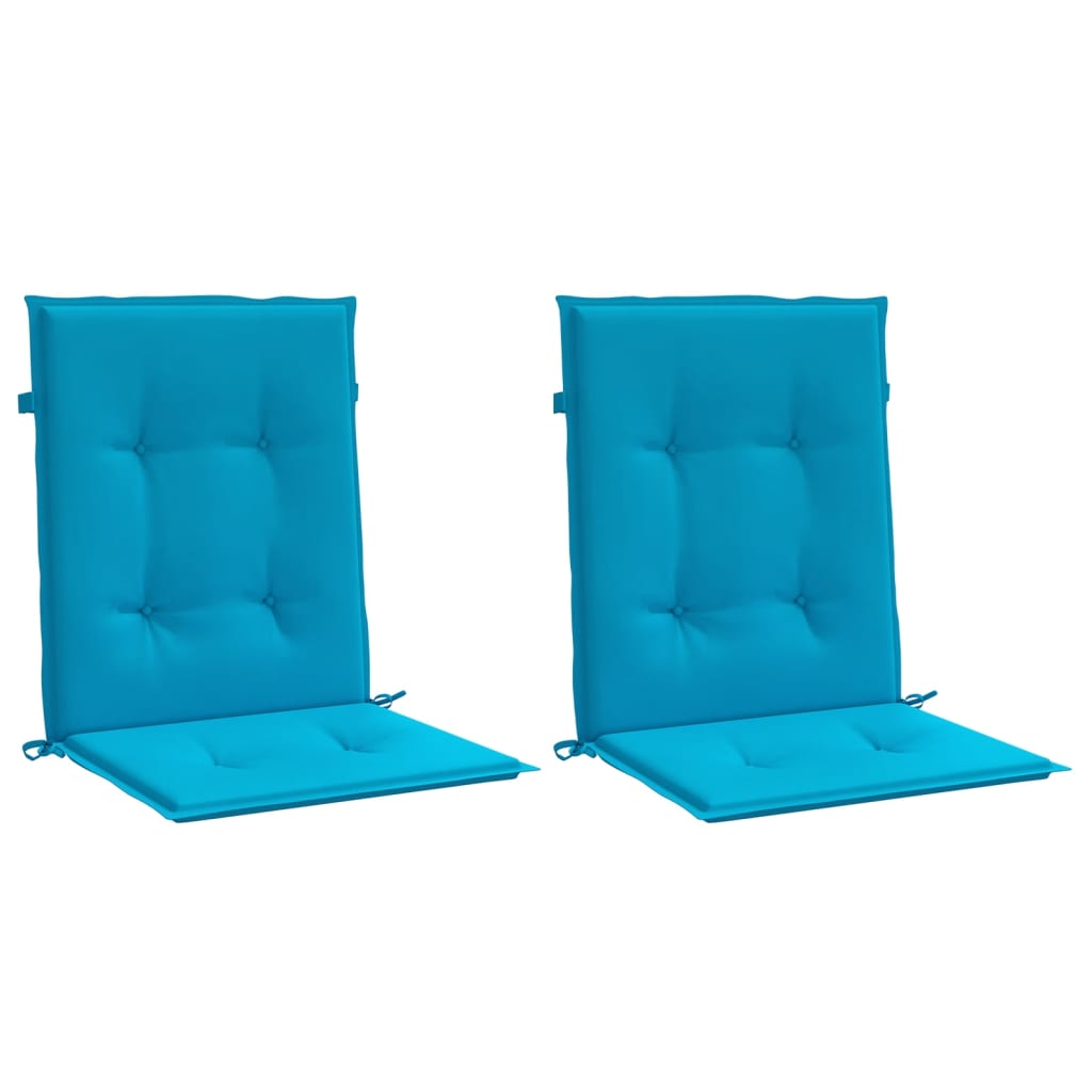 Cojines de silla de jardín de Vidaxl bajo 2 st 100x50x3 cm oxford tela azul