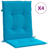 Cojines de silla de jardín de Vidaxl baja hacia atrás 4 pcs 100x50x3 cm oxford tela azul