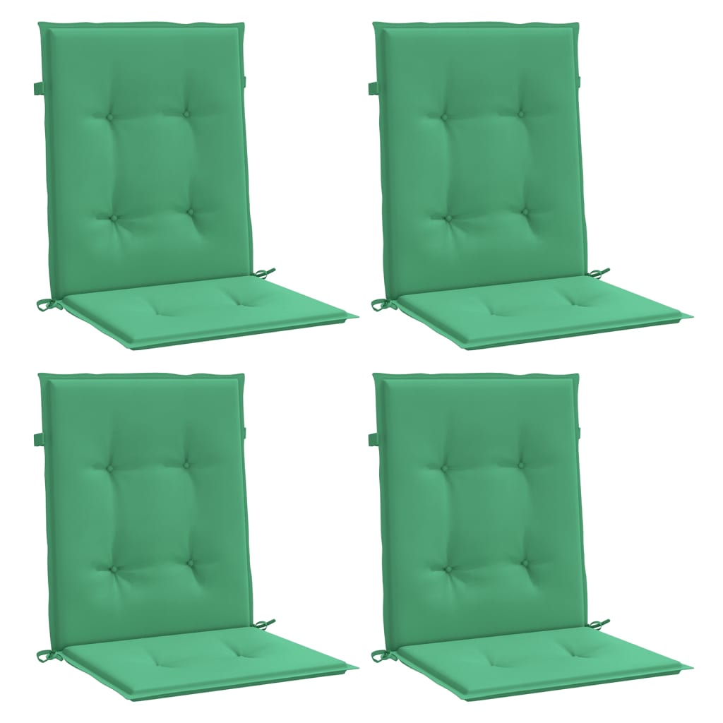 Vidaxl Gartenstuhl Kissen unterer 4 -Stcs 100x50x3 cm Oxford Fabric Green