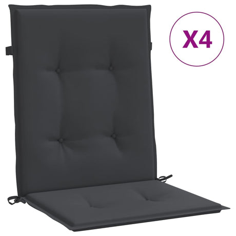 Vidaxl Gartenstuhl Kissen unterer 4 -Stcs 100x50x3 cm Oxford Stoff schwarz