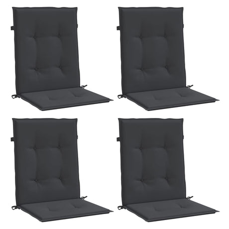Vidaxl Gartenstuhl Kissen unterer 4 -Stcs 100x50x3 cm Oxford Stoff schwarz