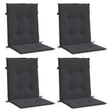 Coussins de chaise de jardin vidaxl Low dos 4 pcs 100x50x3 cm Oxford tissu noir