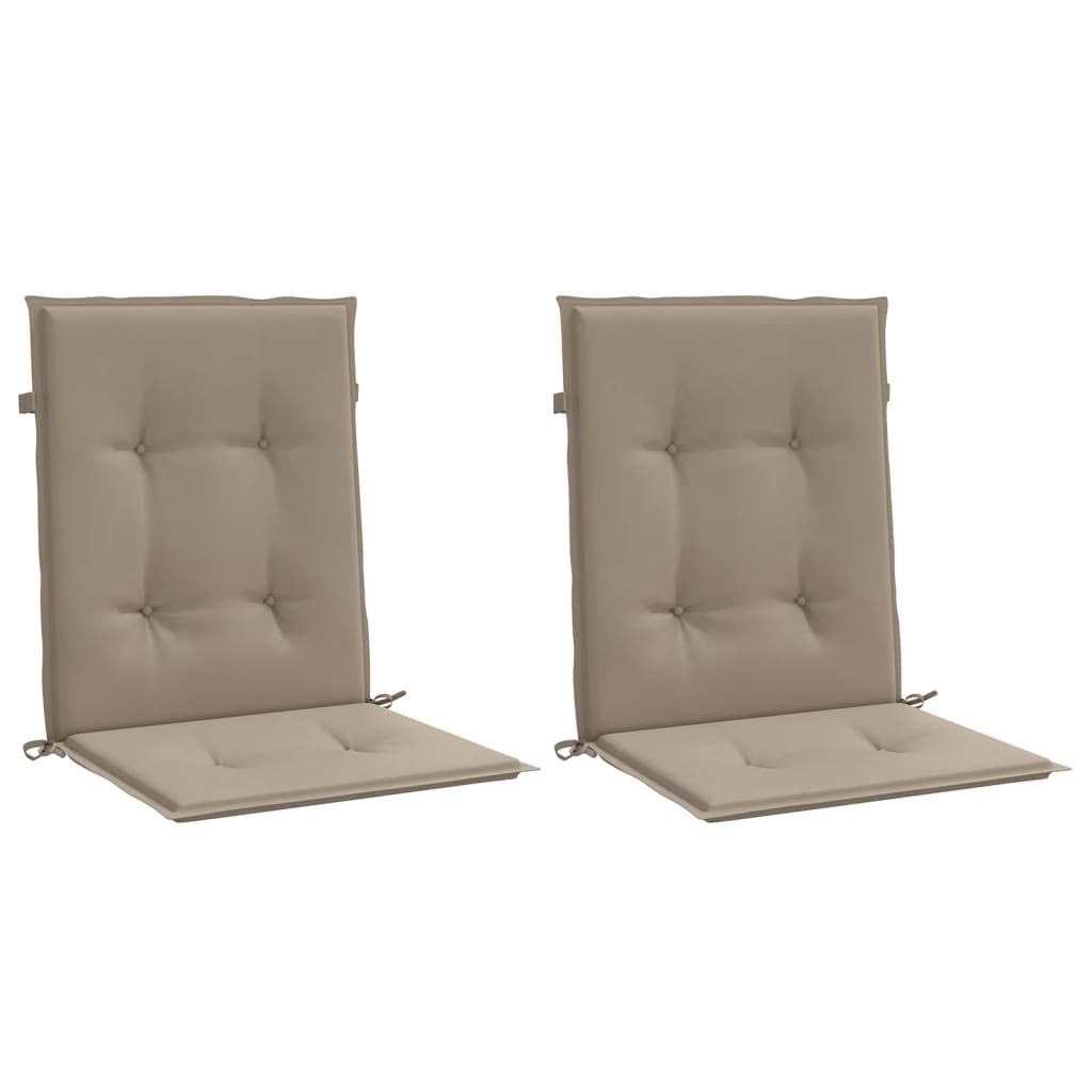 VidaXL Garden chair cushions Low back 2 st 100x50x3 cm Oxford fabric taupe