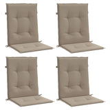 Vidaxl Garden Chair Cudions Low Back 4 PCS 100x50x3 CM Oxford Fabric Taupe