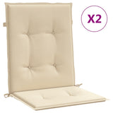 Cojines de silla de jardín de Vidaxl bajo 2 st 100x50x3 cm oxford tela beige