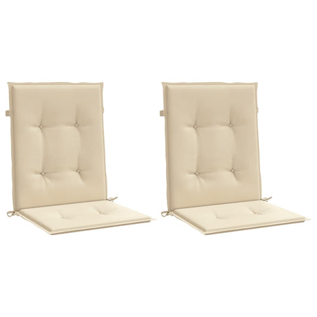 Vidaxl Gartenstuhl Kissen unterhalb des Rückens 2 ST 100x50x3 cm Oxford Stoff Beige