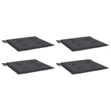 Vidaxl Gartenstuhlkissen 4 Stcs 40x40x4 cm Oxford Stoffanthrazit -gelöscht