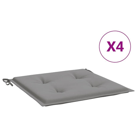 Vidaxl Gartenstuhl Kissen 4 ST 40x40x4 cm Oxford Stoff grau