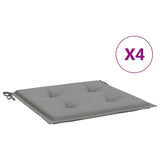 Coussins de chaise de jardin vidaxl 4 pcs 40x40x3 cm oxford tissu gris