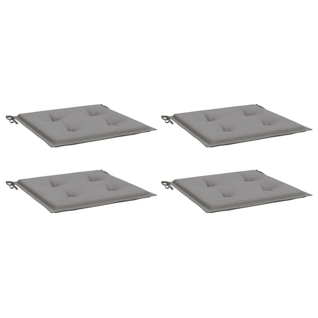 Vidaxl Gartenstuhl Kissen 4 ST 40x40x4 cm Oxford Stoff grau