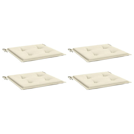 Vidaxl Gartenstuhlkissen 4 Stcs 40x40x4 cm Oxford Stoff Crème -Colored