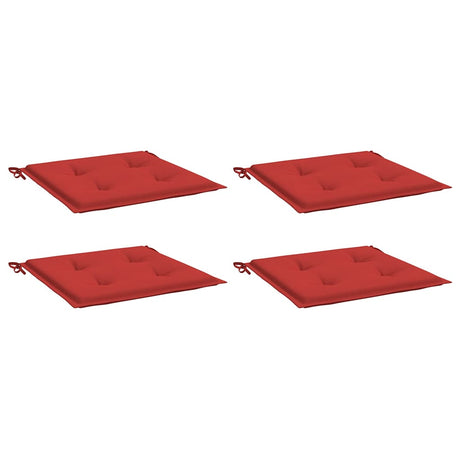 Vidaxl Gartenstuhl Kissen 4 Stcs 40x40x4 cm Oxford Stoff rot