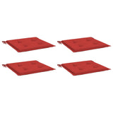 Vidaxl Garden Stol Puder 4 PCS 40x40x3 cm Oxford stof rød