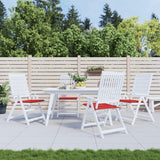 Vidaxl Garden Chair Cudions 4 st 40x40x3 cm oxford tyg rött