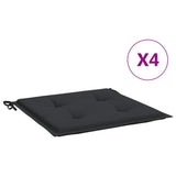 Vidaxl tuinstoelkussens 4 st 40x40x3 cm oxford stof zwart