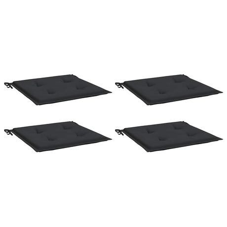 Vidaxl Gartenstuhl Kissen 4 Stcs 40x40x4 cm Oxford Stoff schwarz