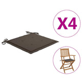 Vidaxl Gartenstuhl Kissen 4 Stcs 40x40x4 cm Oxford Stofftaupe