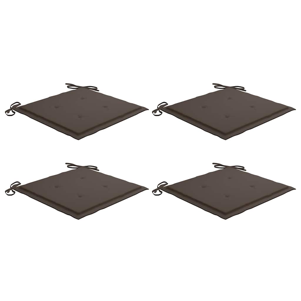 Vidaxl Gartenstuhl Kissen 4 Stcs 40x40x4 cm Oxford Stofftaupe