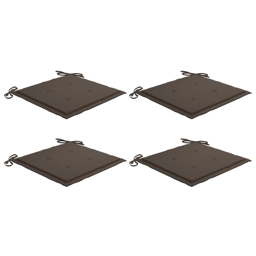 Vidaxl Gartenstuhl Kissen 4 Stcs 40x40x3 cm Oxford Stofftaupe