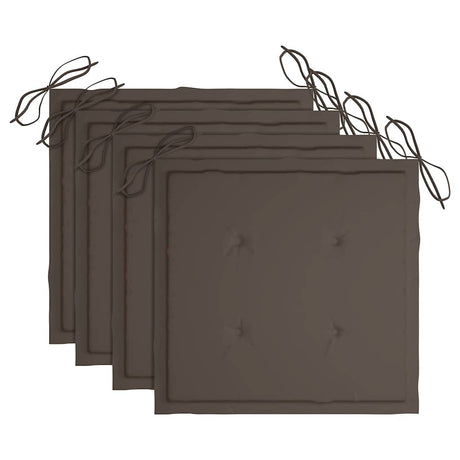 Vidaxl Gartenstuhl Kissen 4 Stcs 40x40x4 cm Oxford Stofftaupe