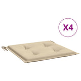 Vidaxl Gartenstuhl Kissen 4 Stcs 40x40x4 cm Oxford Stoff Beige