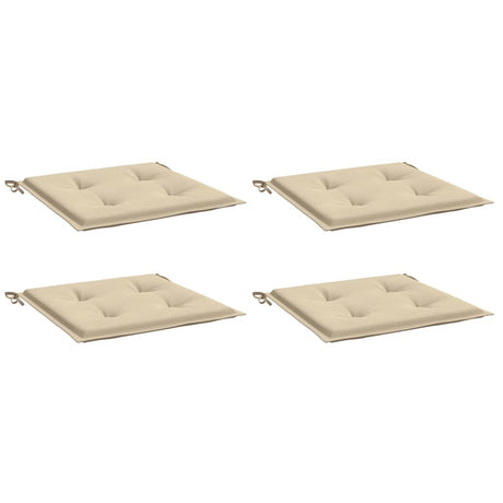 Vidaxl Gartenstuhl Kissen 4 Stcs 40x40x4 cm Oxford Stoff Beige