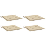 Vidaxl Garden Cushions 4 PCS 40x40x3 cm Tessuto Oxford Beige