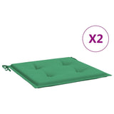 Vidaxl Garden Chair Puter 2. ST 50x50x3 cm Oxford Stoff Green