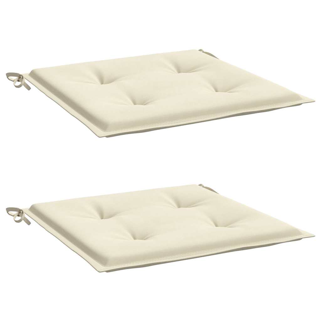 Vidaxl Gartenstuhl Kissen 2 ST 50 x 50 x 3 cm Oxford Stoff Crème -Colored