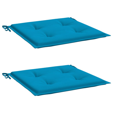 VidaXL Gartenstuhlkissen 2 Stück 50x50x4 cm Stoff blau