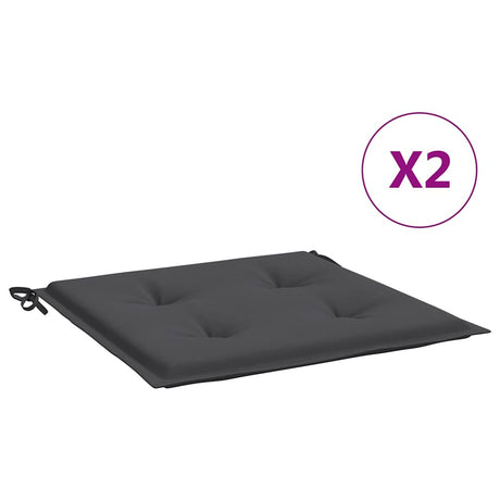 Vidaxl Gartenstuhl Kissen 2 ST 50 x 50 x 4 cm Oxford Stoffanthrazit -gelöscht