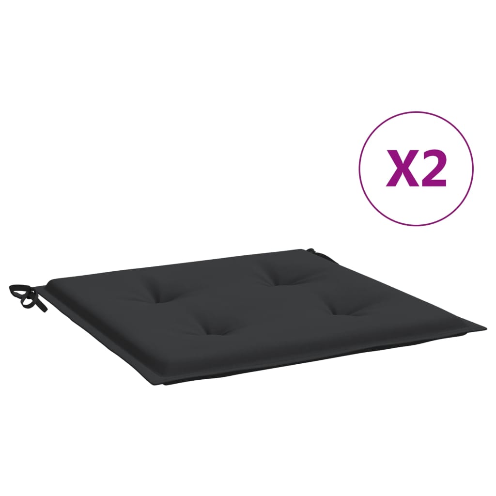 Vidaxl Garden Stol Puder 2 St 50x50x3 cm Oxford Stof sort