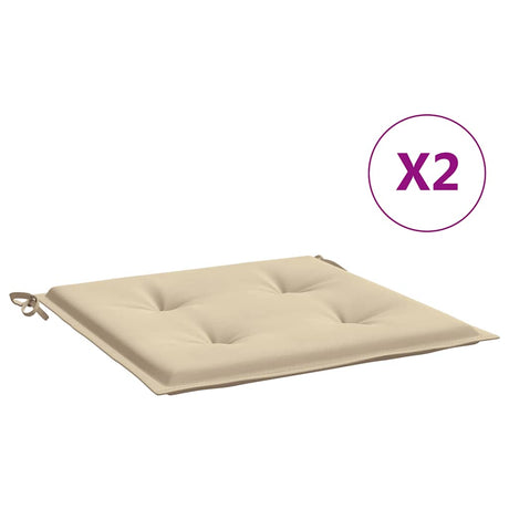 Vidaxl Gartenstuhl Kissen 2 ST 50 x 50 x 4 cm Oxford Stoff Beige
