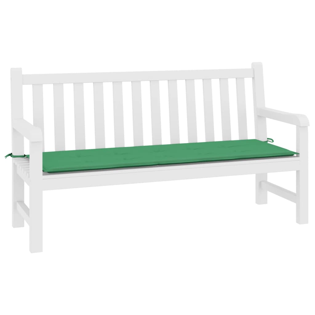 Vidaxl jardin banc coussin 200x50x3 cm oxford tissu vert