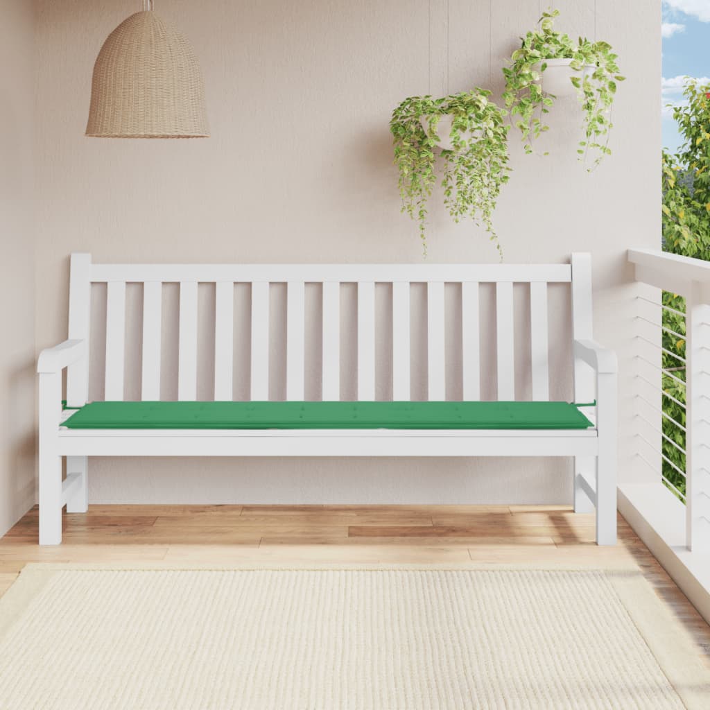 Vidaxl Garden Bench Poduszka 200x50x3 Cm Oxford Tkanina zielona