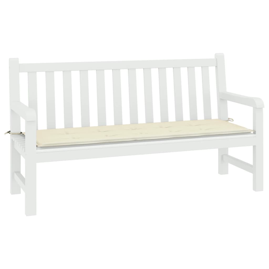 Vidaxl Garden Bench Cushion 200x50x3 cm Oxford Fabric Crème -farget