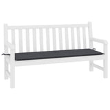 Vidaxl Garden Bench Kissen 200x50x4 cm Oxford Stoff schwarz