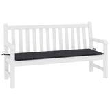 Vidaxl Garden Bench Cushion 200x50x3 cm Oxford stoff svart