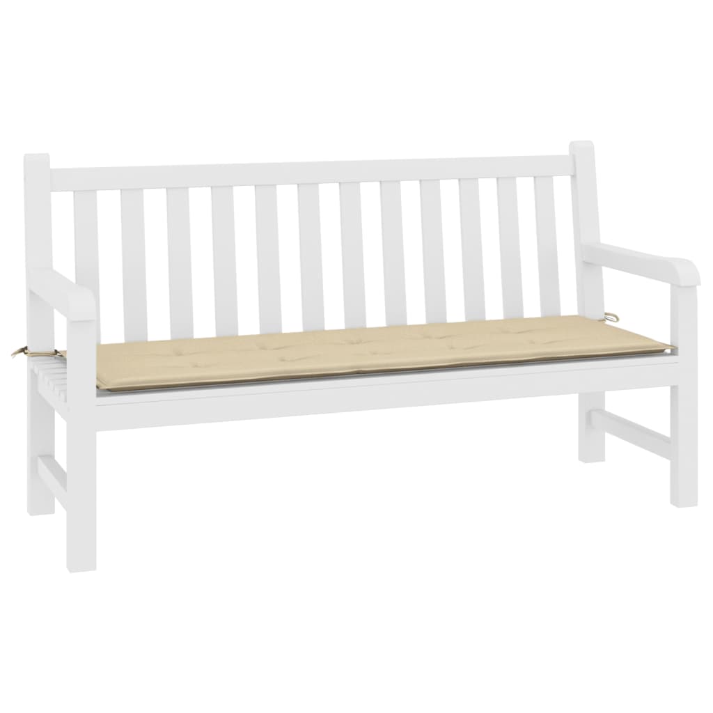 Vidaxl Garden Bench Kissen 200x50x3 cm Oxford Stoff Beige