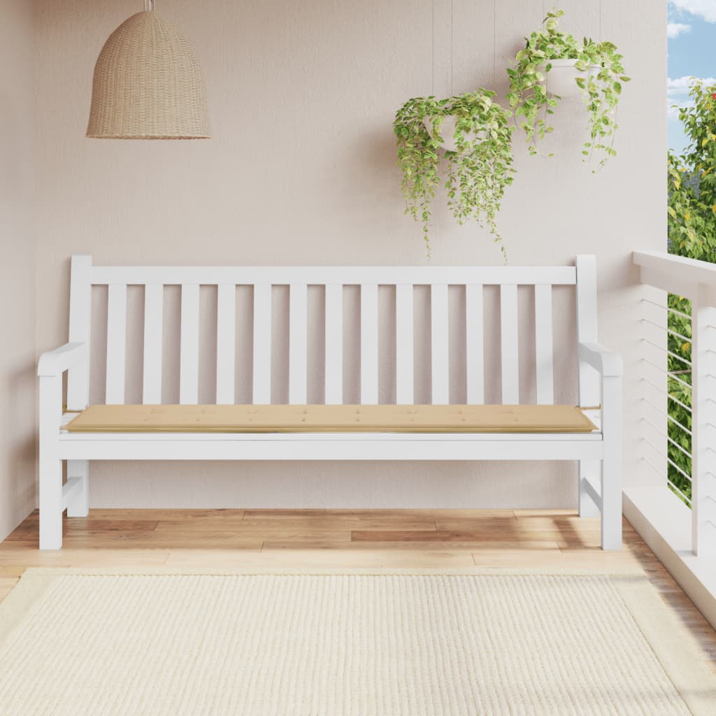 Vidaxl Garden Bench polštář 200x50x3 cm oxford tkanina béžová