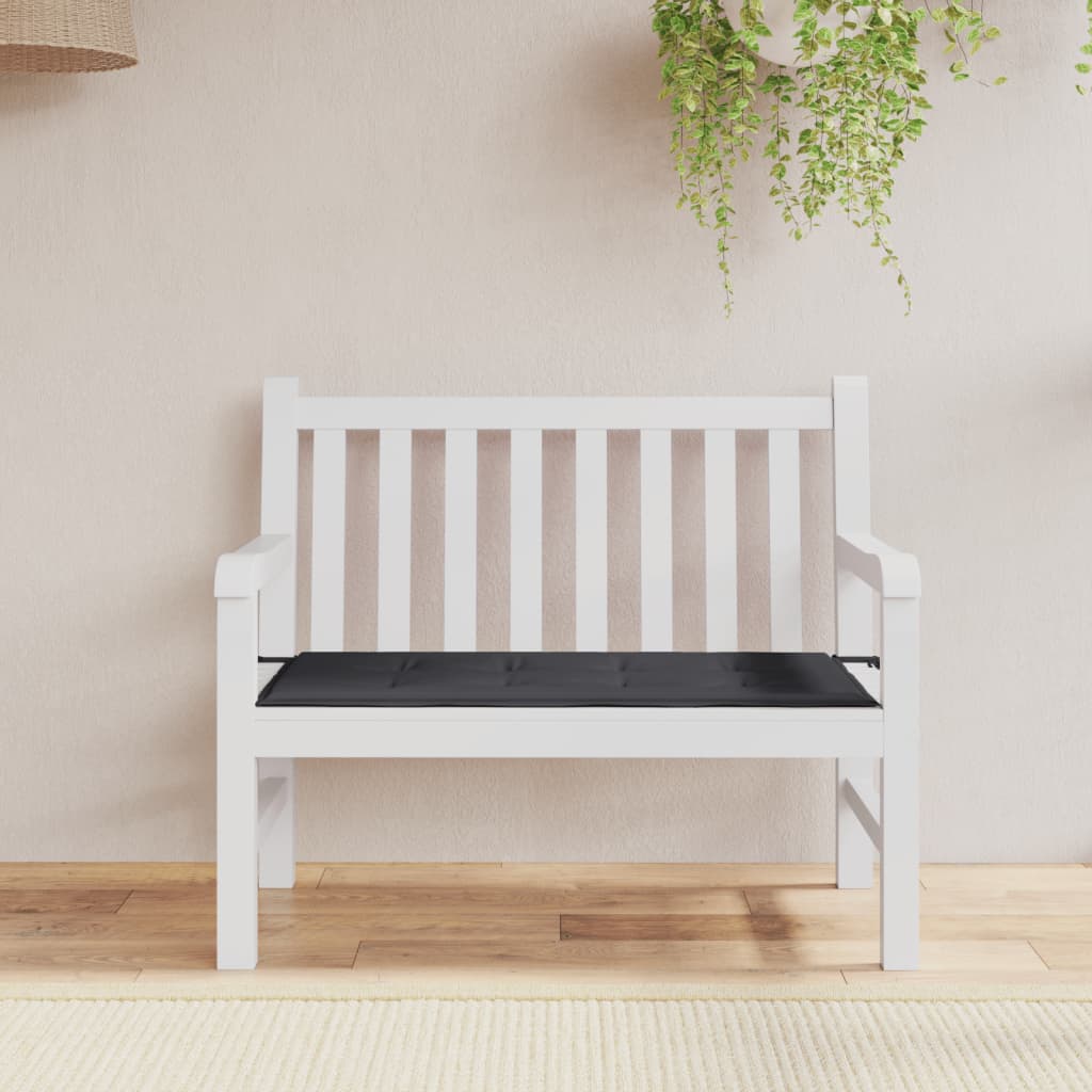 Vidaxl Garden Bench Poduszka 100x50x3 Cm Oxford Tkanina Czarna