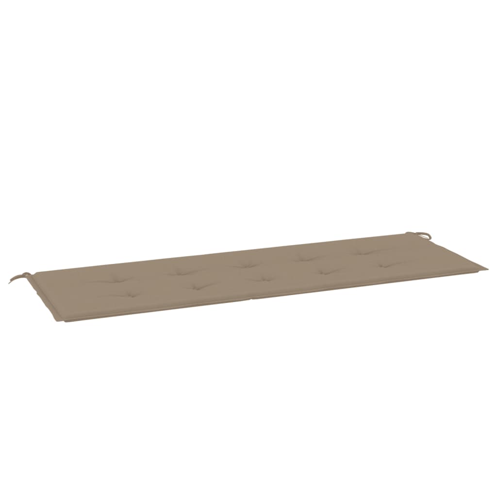 Vidaxl Garden Bench Pude 150x50x3 cm Oxford Fabric Taupe