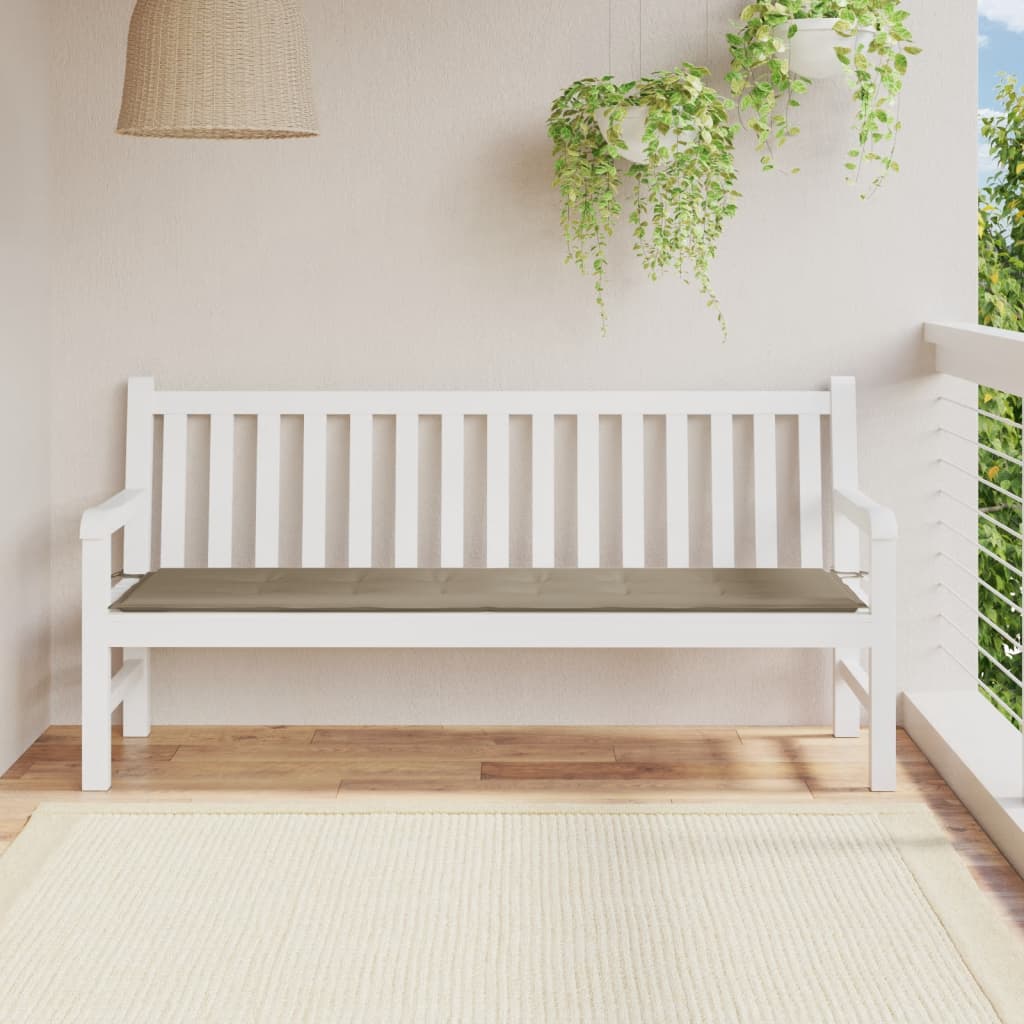 Vidaxl Garden Bench Poduszka 180x50x3 Cm Oxford Fabric Taupe