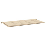 Vidaxl Garden Bench Pushion 100x50x3 cm Oxford Stof beige