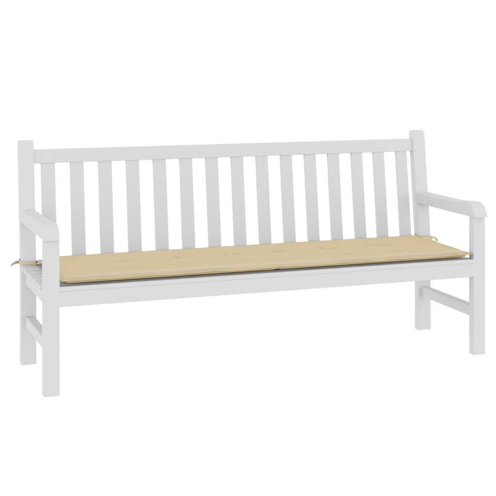 Vidaxl Garden Bench Kissen 180x50x3 cm Oxford Stoff Beige