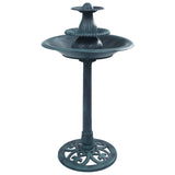 Vidaxl bird bath with fountain 50x91 cm plastic green