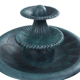 Vidaxl bird bath with fountain 50x91 cm plastic green